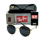 Окуляри Ray Ban Roud black gold, фото 4