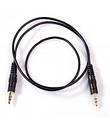 Кабель AUX Audio DC3.5 тато-тато 1.5 м, GOLD Stereo Jack, (круглий) Black cable, Пакет, фото 2