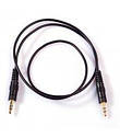 Кабель AUX Audio DC3.5 тато-тато 1.5 м, GOLD Stereo Jack, (круглий) Black cable, Пакет, фото 3