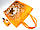 Сумка для покупок складна T1-22 "метелики" помаранчева, фото 3