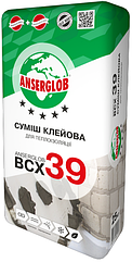 Клей для пінопласту та мін. вати Anserglob BCX-39, 25кг