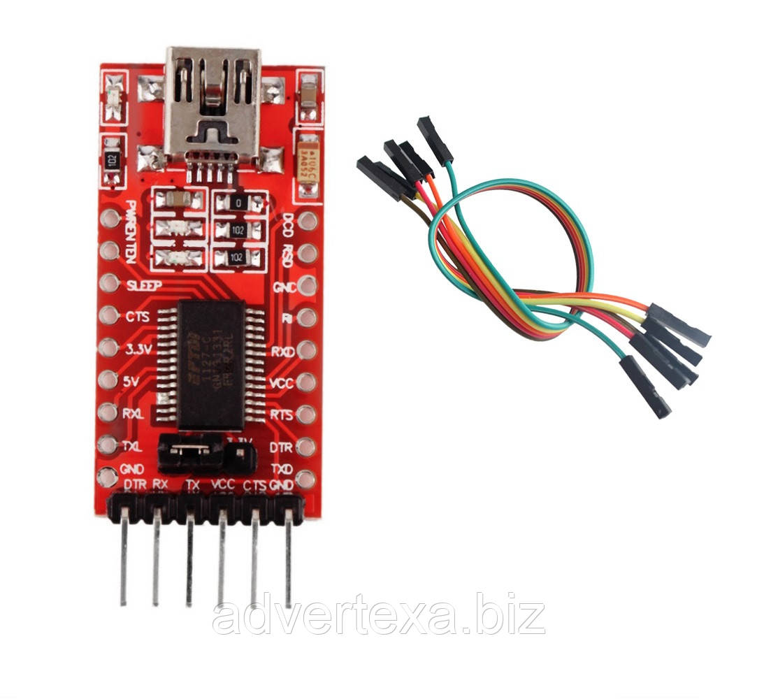 USB-UART конвертер USB-TTL на FTDI FT232RL с dupont кабелем