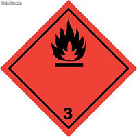 Наклейка Клас небезпеки 3 бензини, Дизельне паливо, керосин