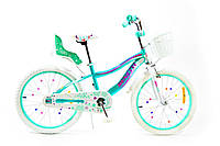 Велосипед 20 Benetti Alba с боковыми колёсами, Мятный