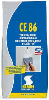 ТРІЩІНОСТІЙКА ШПАКЛІВКА ДЛЯ СТИКІВ гіпсокартону Semin CE-86 5кг (Кращий за Уніфлот)