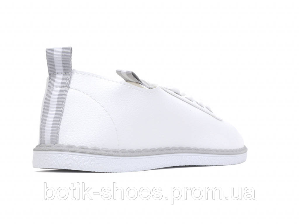 Белые женские летние кроссовки кеды эко кожа jx69p-5 - фото 4 - id-p926227461