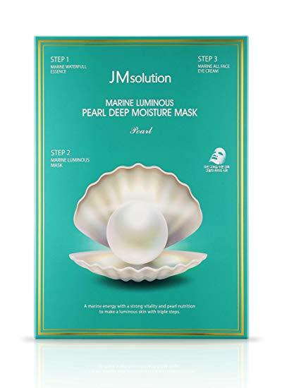 Глибоко зволожуюча 3х етапна маска з екстрактом перлів JMsolution Marine Luminous Pearl Deep Moisture Mask