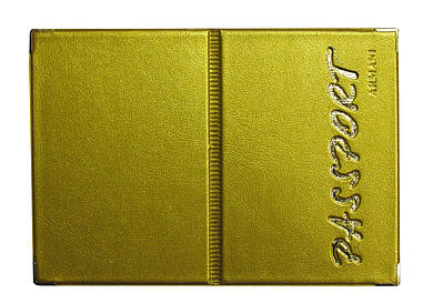 Обкладинка Античне золото для загран паспорта зі шкірозамінника