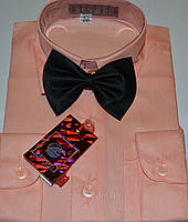 Персиковая детская рубашка BENDU от 2-3 до 7-8 лет , рост 92-128 см (оптом)