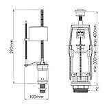 Арматура для зливного бачка універсальна з клапаном нижнього подавання води 1/2", фото 2