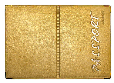 Обкладинка Золото для заграний паспорта зі шкірозамінника