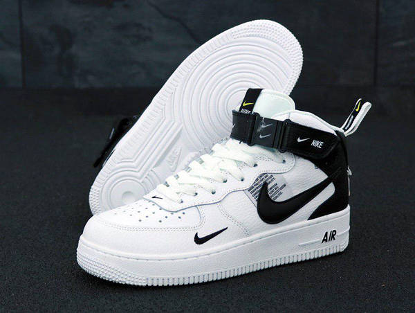 Nike air force 1 mid black white outlet