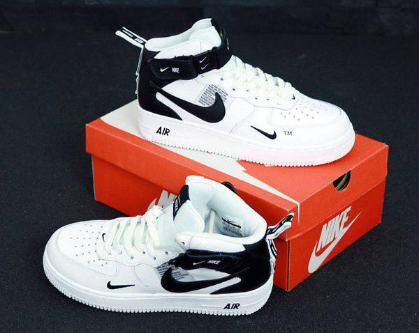 Nike Air Force 1 Mid TM White Black 31173 Trendy Shop