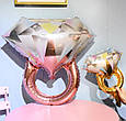 Діамантове обручку у формі повітряної кулі з фольги 61 х 68 см рожеве золото, фото 2