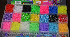 Гумочки для плетіння браслетів Rainbow Loom bands 5200 шт.