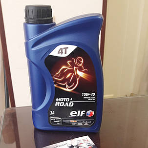 Мотомасло 10W-40 напівсинтетичне ELF MOTO 4 ROAD 10W-40 / ельф 10w-40 для 4-тактних мотоциклів/1л., фото 1