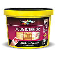 Лак інтер'єрний водний Kompozit Aqua Interior глянсовий 2,5л