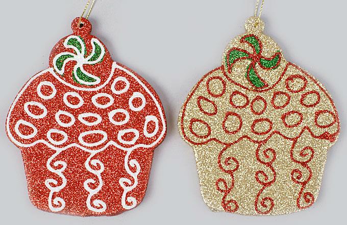 Ялинкова прикраса Тістечко 12см, 2 дизайни ТОВАР ВІД ВИРОБНИКА