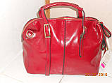Стильна червона сумка з телячої шкіри Velina, фото 4