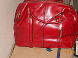 Стильна червона сумка з телячої шкіри Velina, фото 10
