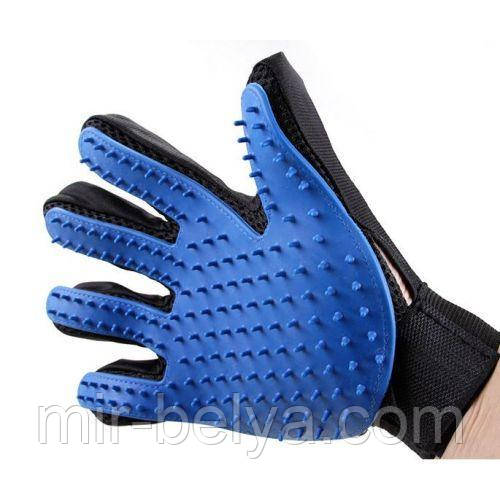 Рукавичка для вичісування шерсті тварин True Touch, фото 1