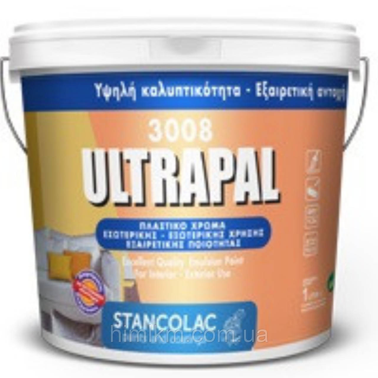 Інтер'єрна фарба для стін і стель 3008 Ultrapal Stancolac, 3л
