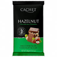 Шоколад Молочный CACHET (КАШЕТ) 32% Какао с Фундуком Hazelnut 300 г Бельгия