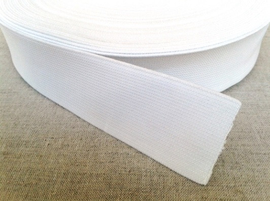 Эластичная тесьма (резинка эластичная) т. 40 мм цвет белый: продажа ...