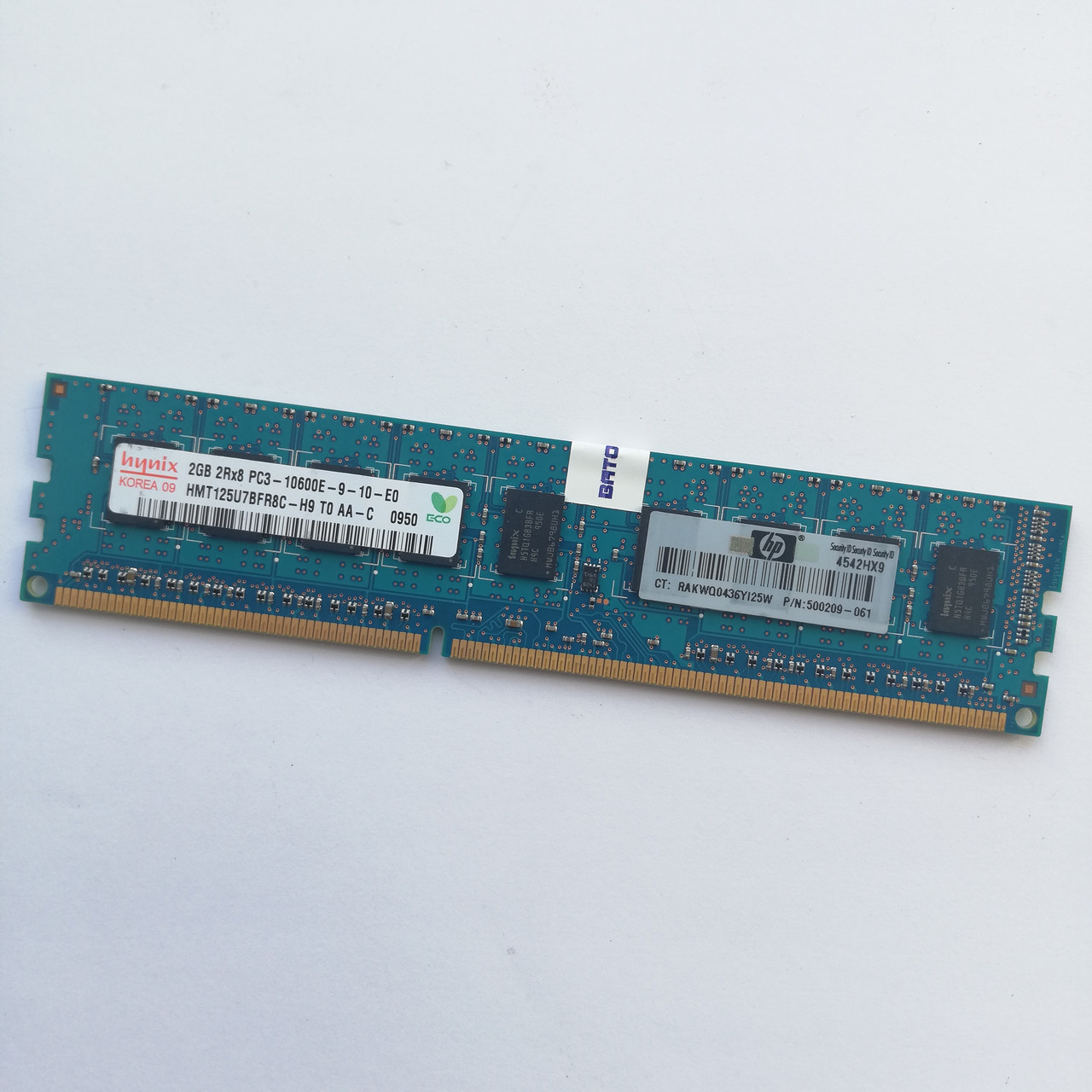 Оперативна пам'ять з корекцією помилок ECC Hynix DDR3 2Gb 1333MHz 10600E CL9 (HMT125U7BFR8C-H9 T0 AA-C) Б/У