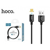 Кабель Hoco U28 Magnetic Lightning-USB 1m Black, фото 2