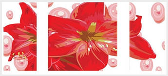 Картина за номерами Menglei Триптих. Лілія MV3006 60 х 120 см