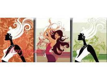 Картина за номерами Menglei Триптих. Модниці MX3002 50 х 120 см
