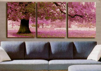 Картина за номерами Menglei Триптих. Весняний колір MX3003 50 х 120 см