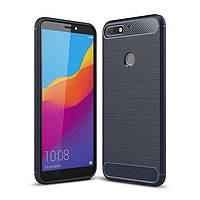 Чохол силіконовий TPU на Huawei Y7 2018 темно синій