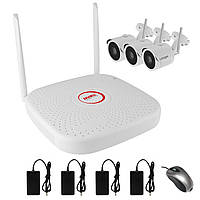Бездротова система відеоспостереження на 3 камери Longse WiFi3604-2Mp Kit3, 300м, 2 Мп, FullHD 1080P