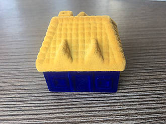 Футляр для кільця Домік сине-жовтий