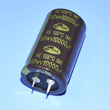 Конденс. електрол. 10000мкФ 50В Samwha 105*С HE 30*50 термінальний