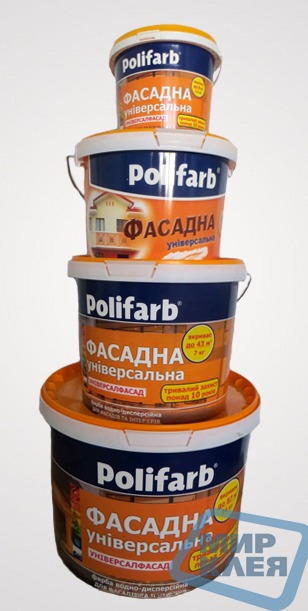 Фарба водоемульсійна Поліфарб Универсалфасад 14 кг. (Polifarb)