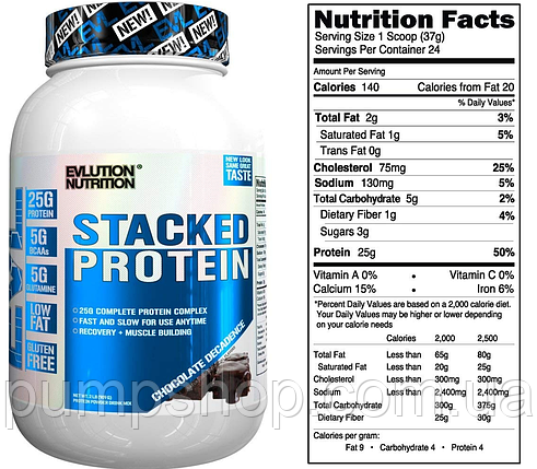 Комплексний протеїн Evlution Nutrition Stacked Protein 1814 г, фото 2