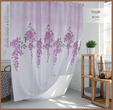 Штора для ванної Jade Tropik Туреччина 180 * 200 см, фото 1