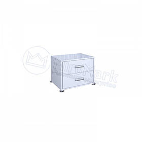 Тумба приліжкова 2Ш у спальню Белла Білий Глянець Міромарк