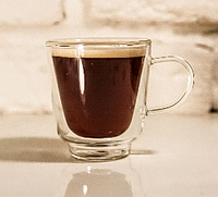 Комплект кофейных чашек с двойным дном 2 шт по 70 мл чашки для кофе эспрессо двойное дно набор