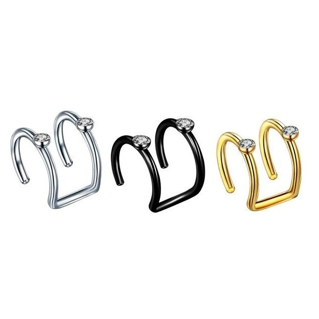 Кафф-кільце (обманка) з двома каменями