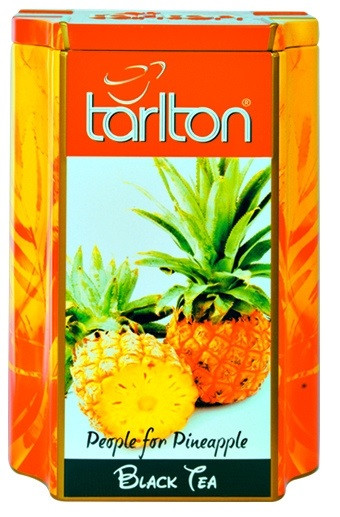 Чай чорний листовий Тарлтон People for Pineapple зі шматочками ананаса, шафраном, пелюстками квітів 200 г/б