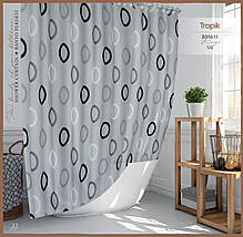 Штора для ванної Rings grey Tropic 180x200 cм, фото 5