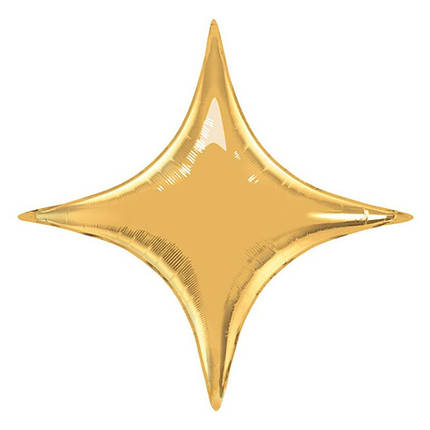 10" КИТАЙ-КТ Зірка 4х-кінцева 001 Металік Золото | Gold, фото 1