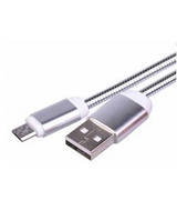 Кабель micro USB для Android 1.2 метра Металлический