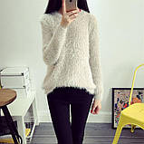 Светр жіночий травичка персикового кольору, фото 4