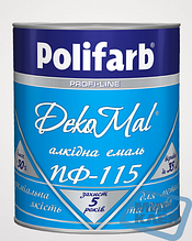 Емаль алкідна Поліфарб ДекоМаль ПФ-115 (DekoMal) 2,7 кг