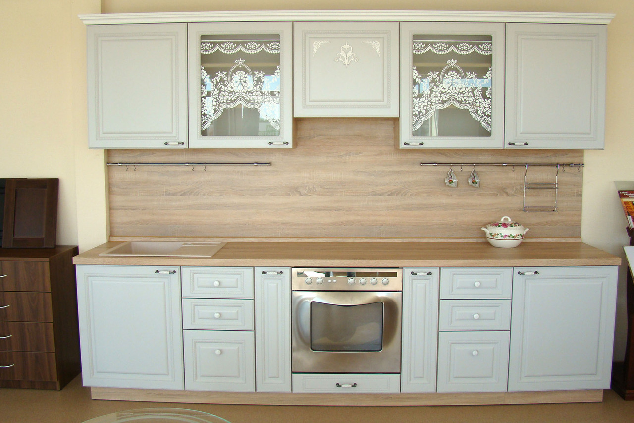 Кухня Готовая, с Фасадами (МДФ) и Стёклами "кружева" — Купить Недорого ...
